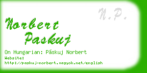 norbert paskuj business card